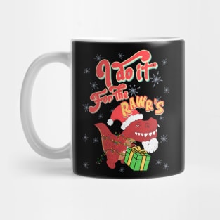 I do it for the hos rawrs Ho's RAWR's funny Rex Santa Retro Mug